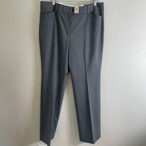 NEW Ann Taylor Womens 16 Signature Fit Gray‎ Straight Leg Pants Wool Blend Work